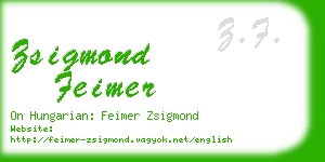 zsigmond feimer business card